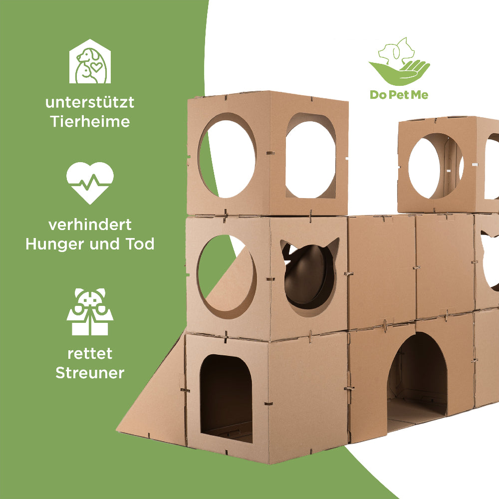 Katzenhaus aus Karton