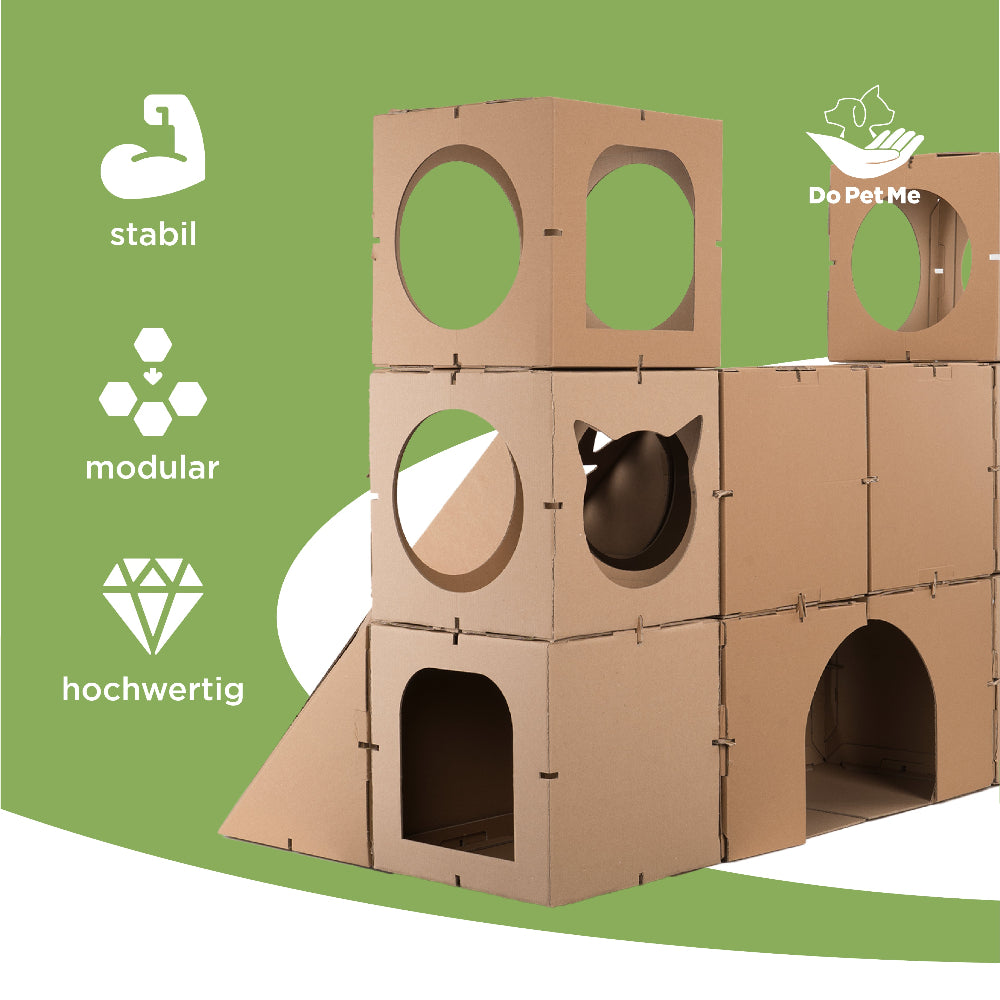 Katzenhaus aus Karton