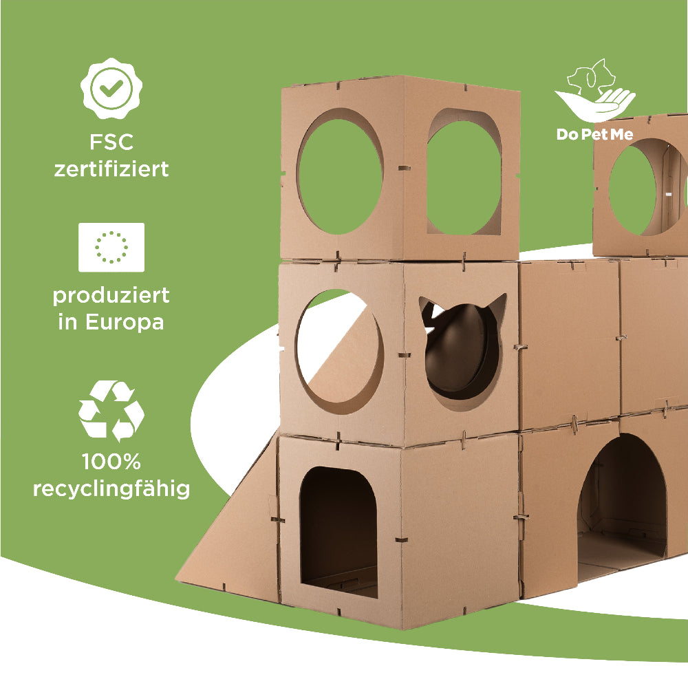 Katzenhaus aus Karton