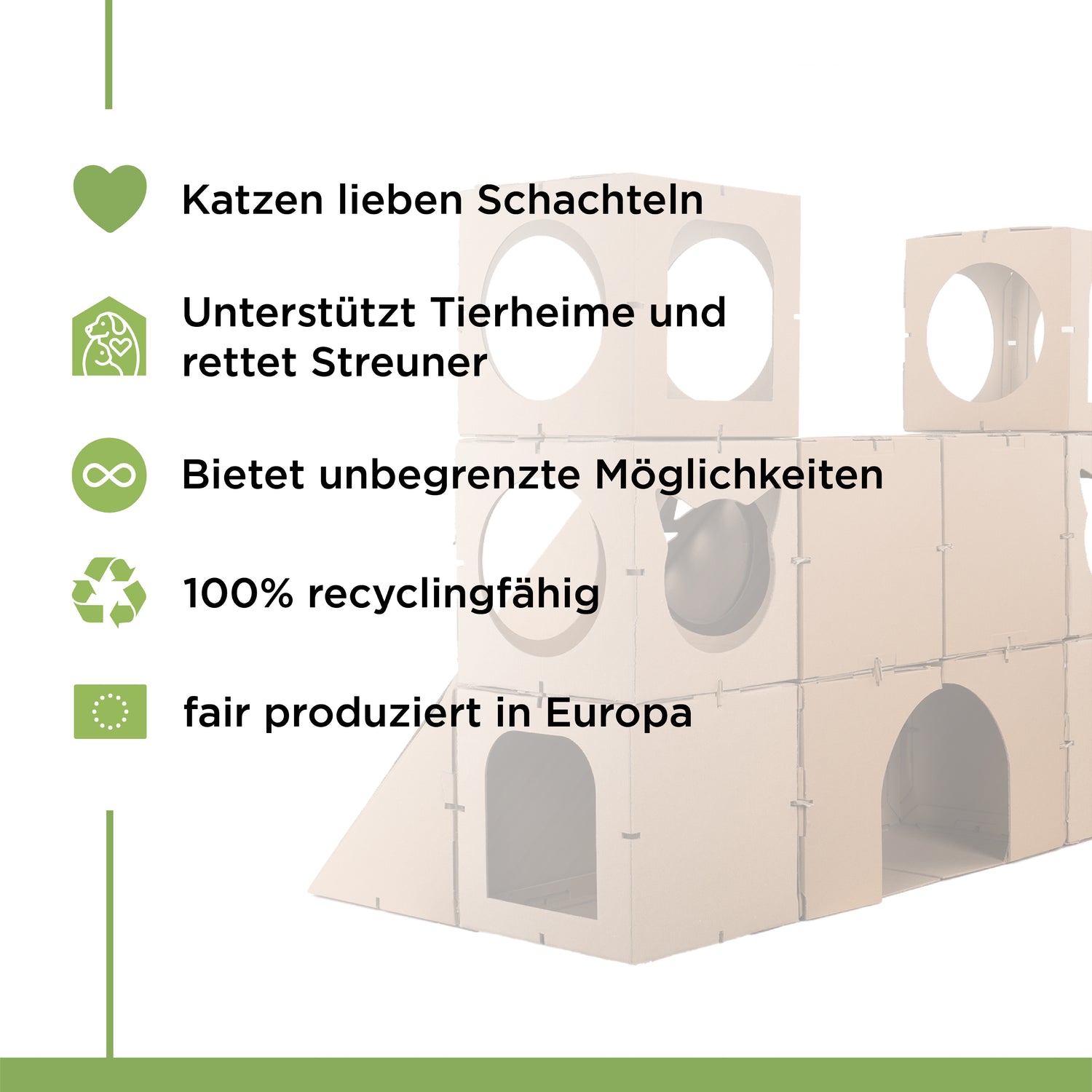 Katzenhaus aus Karton