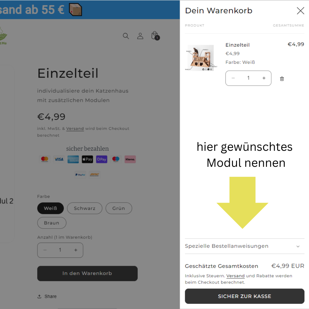 Einzelteil für Ihre Haustierbedarf