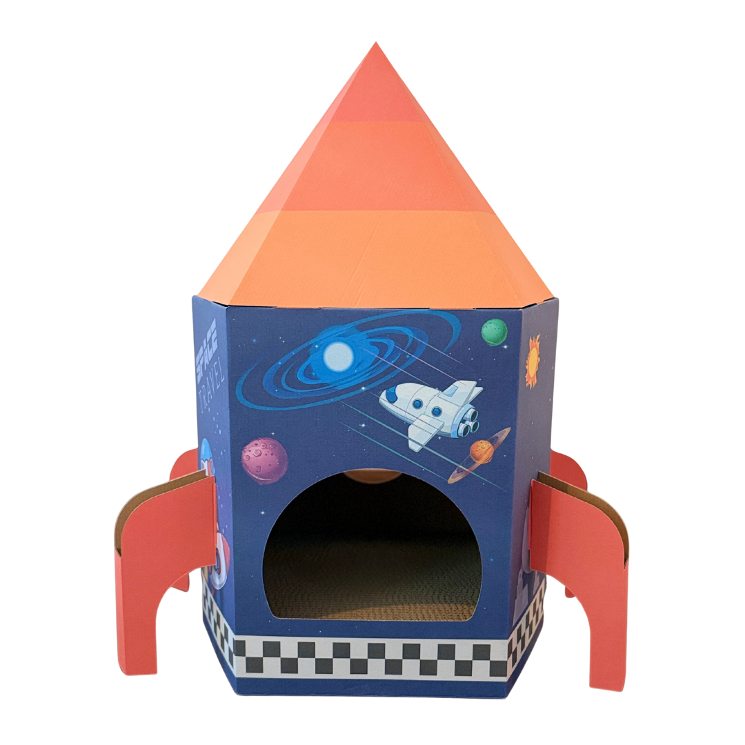 Rakete mit Kratzbrett | Space Travel Edition 🚀🐱